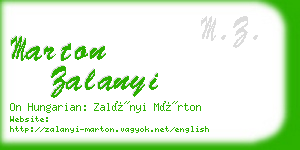 marton zalanyi business card